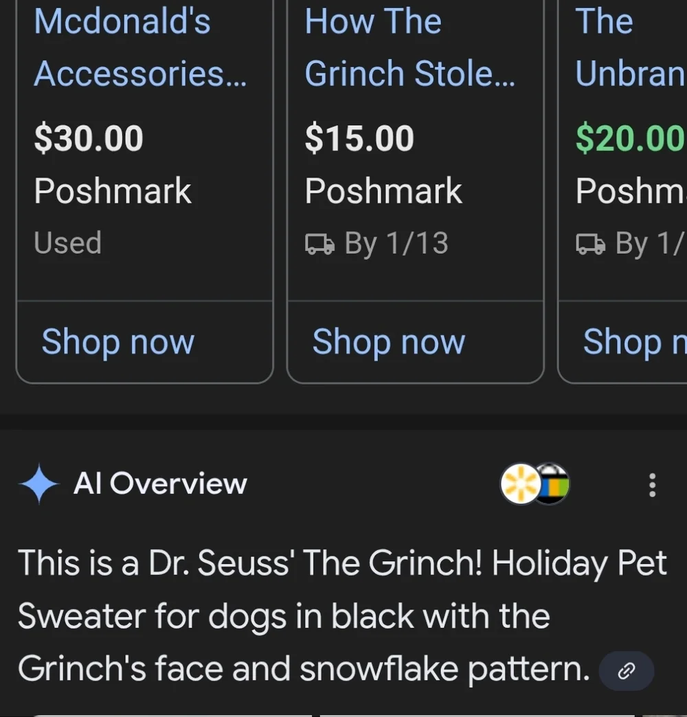 Dr. Suess Grinch Dog Sweater with Santa Hat black background